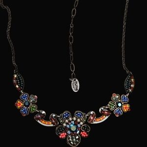 🌟💙Ayala Bar Handcrafted Elegant Bold Colorful Floral-Theme Beaded Necklace-EPC